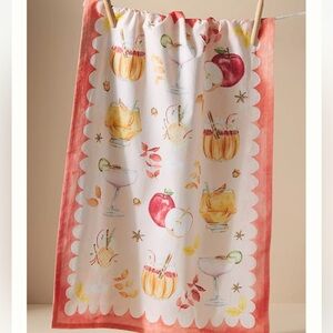 Stephanie Tara Fall Cocktails Dish Towel Anthro